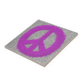 Paars vredesteken tegeltje (Zijkant)