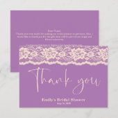 Paars Vrijgezellenfeest Bedankkaart (Voorkant / Achterkant)