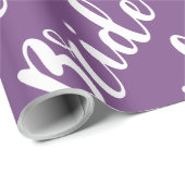 Paars Vrijgezellenfeest bruiloft Cadeaupapier (Rol Hoek)