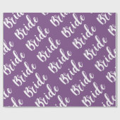 Paars Vrijgezellenfeest bruiloft Cadeaupapier (Vlak)