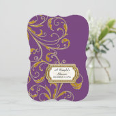 Paar's Vrijgezellenfeest Glam Old Hollywood Regenc Kaart (Staand voorkant)