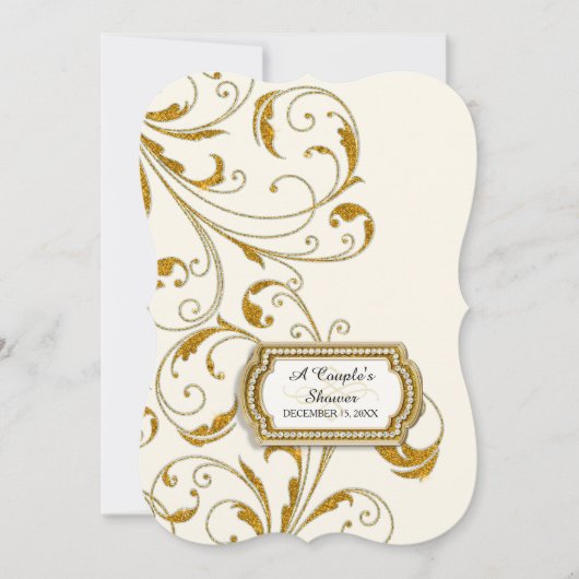 Paar's Vrijgezellenfeest Glam Old Hollywood Regenc Kaart (Voorkant)