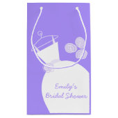 Paars Vrijgezellenfeest klein Klein Cadeauzakje (Achterkant)