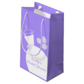 Paars Vrijgezellenfeest klein Klein Cadeauzakje (Achterkant Gekanteld)