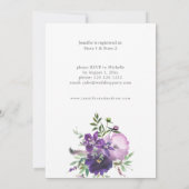 Paars- Vrijgezellenfeest lavender & Violet Floral Kaart (Achterkant)