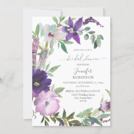 Paars- Vrijgezellenfeest lavender & Violet Floral Kaart