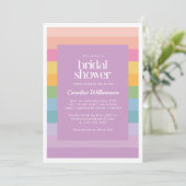 Paars Vrijgezellenfeest met gloeiend schuine stree Kaart (Staand voorkant)