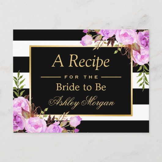 Paars Vrijgezellenfeest Ontvanger Kaart (Voorkant)