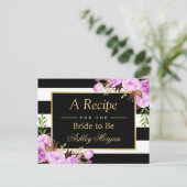 Paars Vrijgezellenfeest Ontvanger Kaart (Staand voorkant)