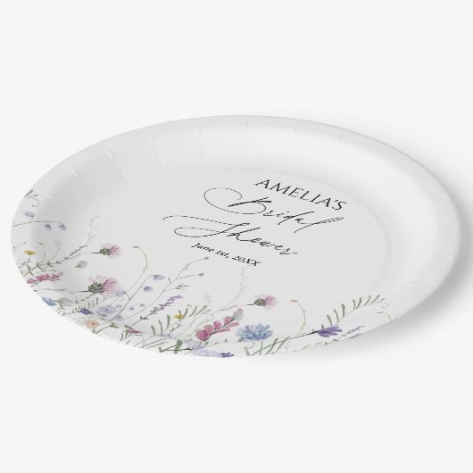 Paars Vrijgezellenfeest Papier Papieren Bordje (Gekanteld)