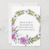 Paars Vrijgezellenfeest Periwinkle Peony Kaart (Achterkant)