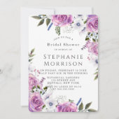 Paars Vrijgezellenfeest Periwinkle Peony Kaart (Voorkant)