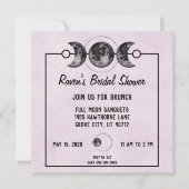 Paars Vrijgezellenfeest Rozen Gothic Wicca Kaart (Voorkant)