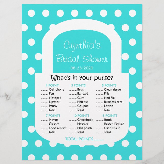 Paars Vrijgezellenfeest spelen in Turquoise (Voorkant)