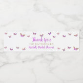 Paars Vrijgezellenfeest van Butterfly Waterfles Etiket (Enkel label)