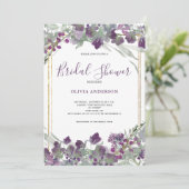 Paars Vrijgezellenfeest van de Waterverf van wilde Kaart (Staand voorkant)