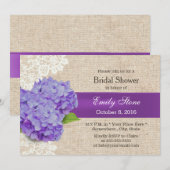  Paars Vrijgezellenfeest van Laced Burlap Kaart (Voorkant / Achterkant)