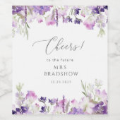 Paars vrijgezellenfeest van lavendel wijn etiket (Enkel label)