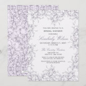 Paars  Vrijgezellenfeest voor het lenteverbinden v Kaart (Voorkant / Achterkant)