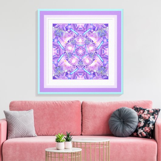 Paars W1 Canvas Afdruk (Insitu (Woonkamer))