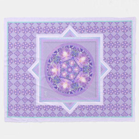 Paars W1 Fleece Deken (Voorkant (Horizontaal))