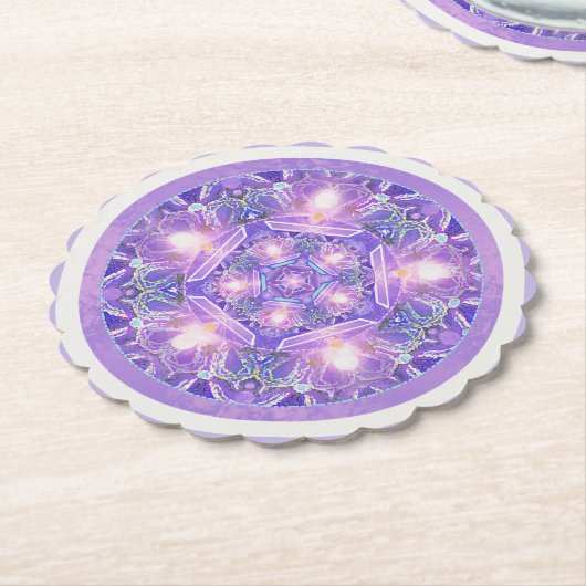 Paars W1 Kartonnen Onderzetters (Gekanteld)