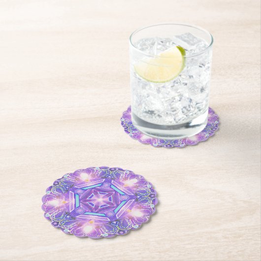 Paars W1 Kartonnen Onderzetters (Insitu)