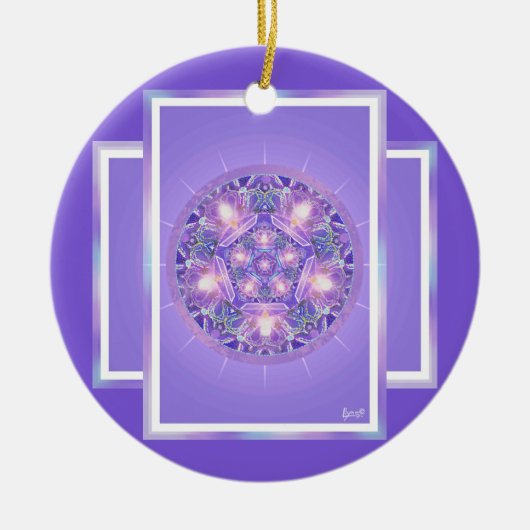 Paars W1 Keramisch Ornament (Voorkant)