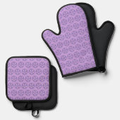 Paars W1 Ovenwant & Pannenlap Set (Voorkant / Achterkant)