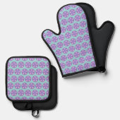 Paars W1 Ovenwant & Pannenlap Set (Voorkant / Achterkant)