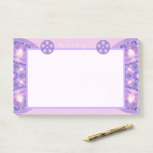 Paars W1 Post-it® Notes (Op bureau)