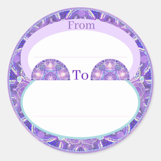 Paars W1 Ronde Sticker (Voorkant)