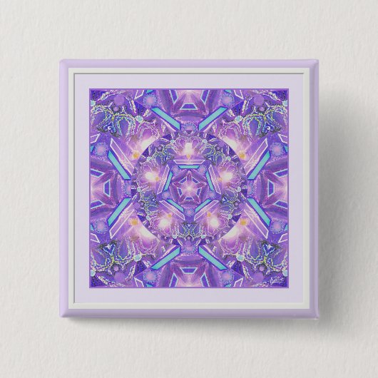 Paars W1 Vierkante Button 5,1 Cm (Voorkant)