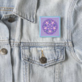 Paars W1 Vierkante Button 5,1 Cm (In situ)