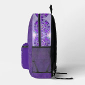 Paars W2 Bedrukte Rugzak (Rechts)