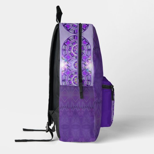 Paars W2 Bedrukte Rugzak (Links)