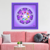 Paars W2 Canvas Afdruk (Insitu (Woonkamer))