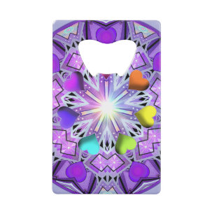 Paars W2 Creditkaart Flessenopener