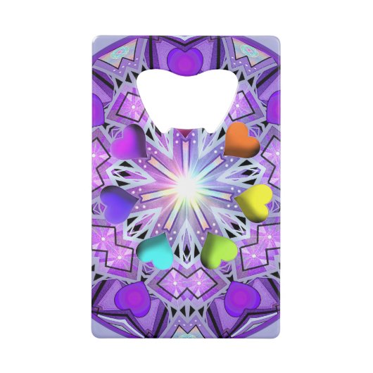 Paars W2 Creditkaart Flessenopener (Voorkant)