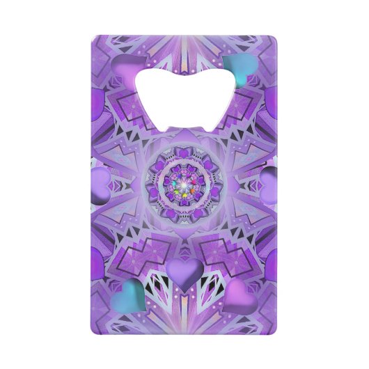 Paars W2 Creditkaart Flessenopener (Voorkant)