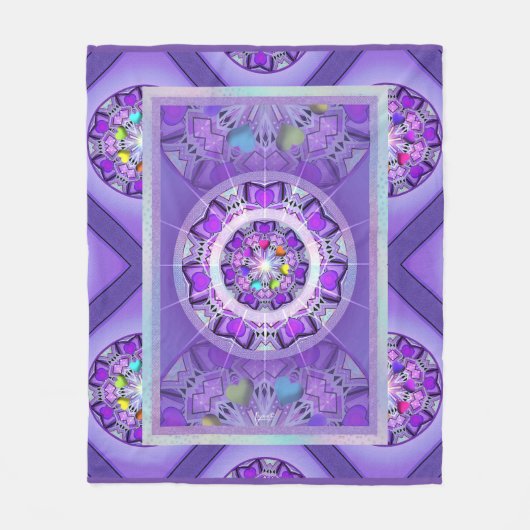 Paars W2 Fleece Deken (Voorkant)