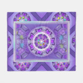 Paars W2 Fleece Deken (Voorkant (Horizontaal))