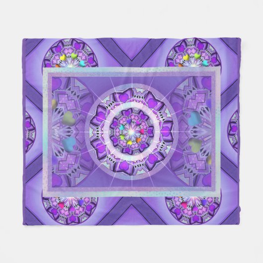 Paars W2 Fleece Deken (Voorkant (Horizontaal))