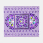 Paars W2 Fleece Deken (Voorkant (Horizontaal))