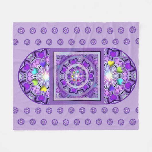 Paars W2 Fleece Deken (Voorkant (Horizontaal))