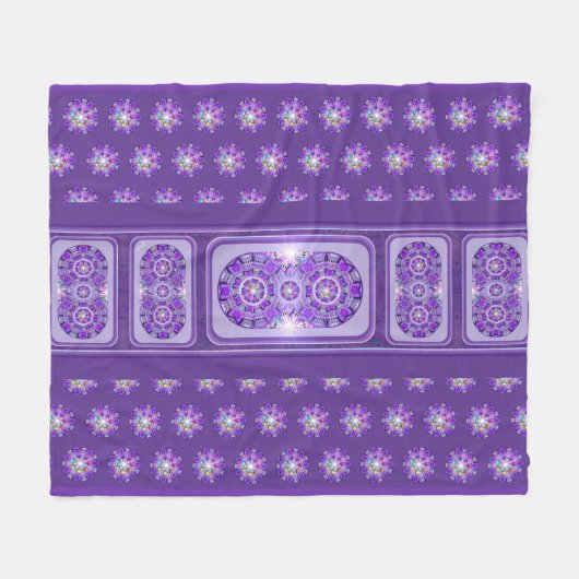 Paars W2 Fleece Deken (Voorkant (Horizontaal))