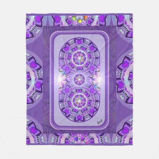 Paars W2 Fleece Deken (Voorkant)
