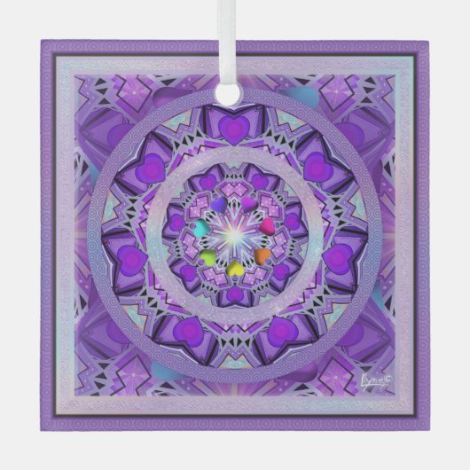 Paars W2 Glas Ornament (Voorkant)