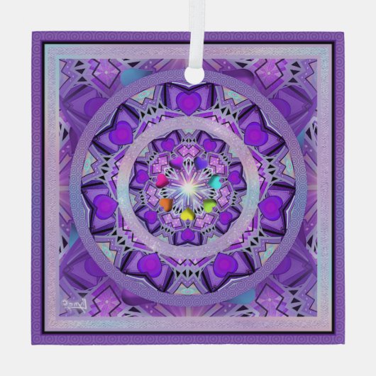 Paars W2 Glas Ornament (Achterkant)