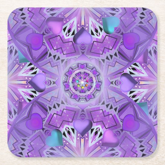 Paars W2 Kartonnen Onderzetters (Voorkant)